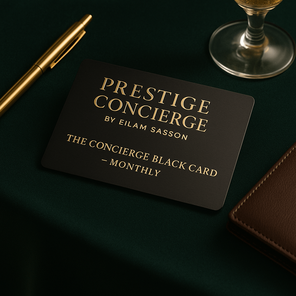 Prestige Concierge By Eilam Sasson The Black Card – Monthly